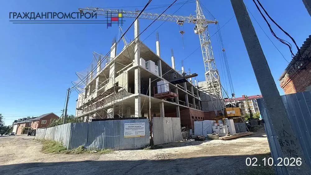 Жилой дом, Ейск, Улица Красная: ход строительства, октябрь 2026