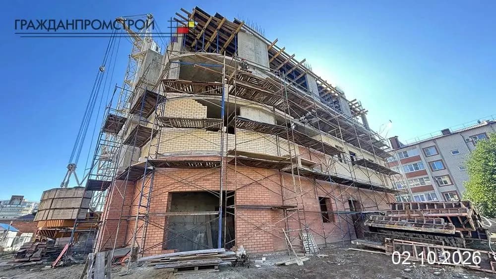 Жилой дом, Ейск, Улица Красная: ход строительства, октябрь 2026